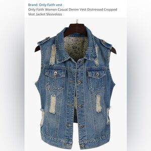 Women's Blue Denim Vest